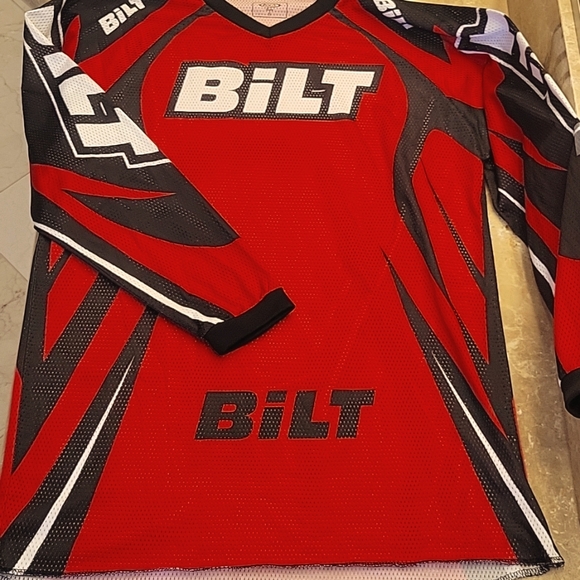Bilt Racing Kinetic Mesh Fuel Red Black Jersey - Picture 1 of 11